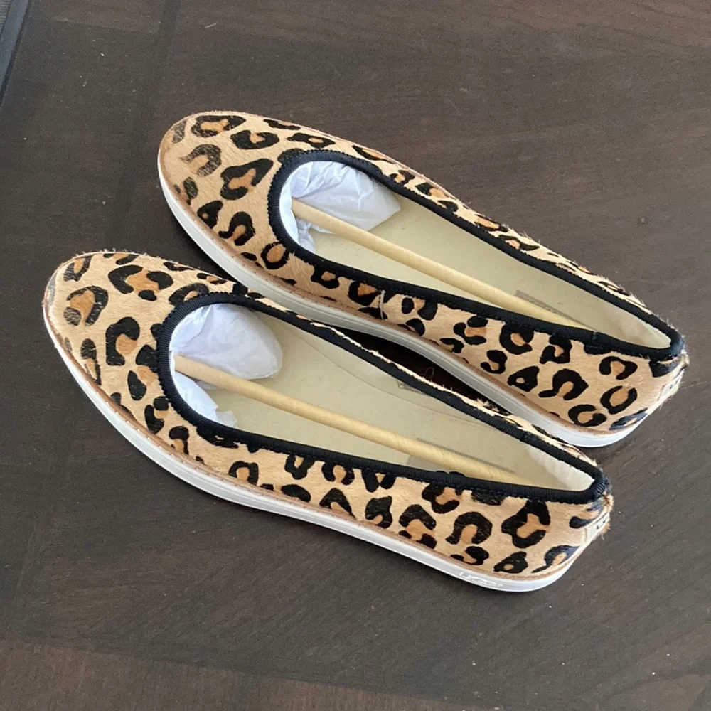 UGG leopard print pony hair flats, size US 7.5 - Picture 2 of 12